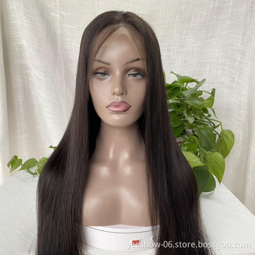 Wholesale price top quality unprocessed raw virgin 100% silky straight human hair lace front wigs brazilian hair